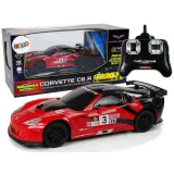 Czerwone auto sportowe R/C Corvette C6.R w skali 1:24 z pilotem