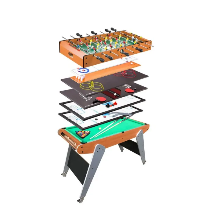 Zbliżenie na planszę do piłkarzyków w stole wielofunkcyjnym