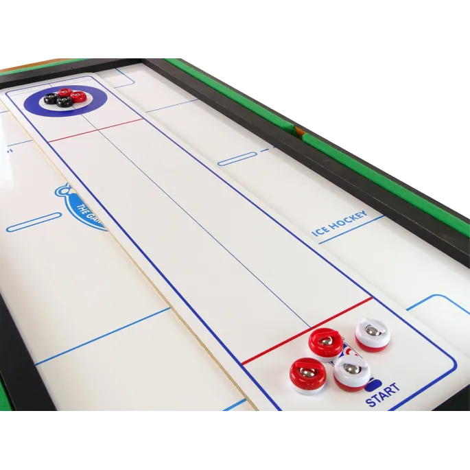 Akcesoria do curling i kręgli na stole 8w1