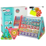 Edukacyjna półka trójkątna z liczydłem i literami dla dzieci powyżej 3 lat