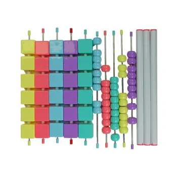 Wielofunkcyjna półka edukacyjna z obracanymi klockami i koralikami