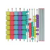 Wielofunkcyjna półka edukacyjna z obracanymi klockami i koralikami