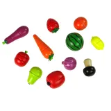 Zestaw do zabawy w gotowanie z drewnianymi owocami i warzywami na magnes