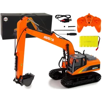 Zdalnie sterowana koparka gąsienicowa R/C w skali 1:14 z pilotem
