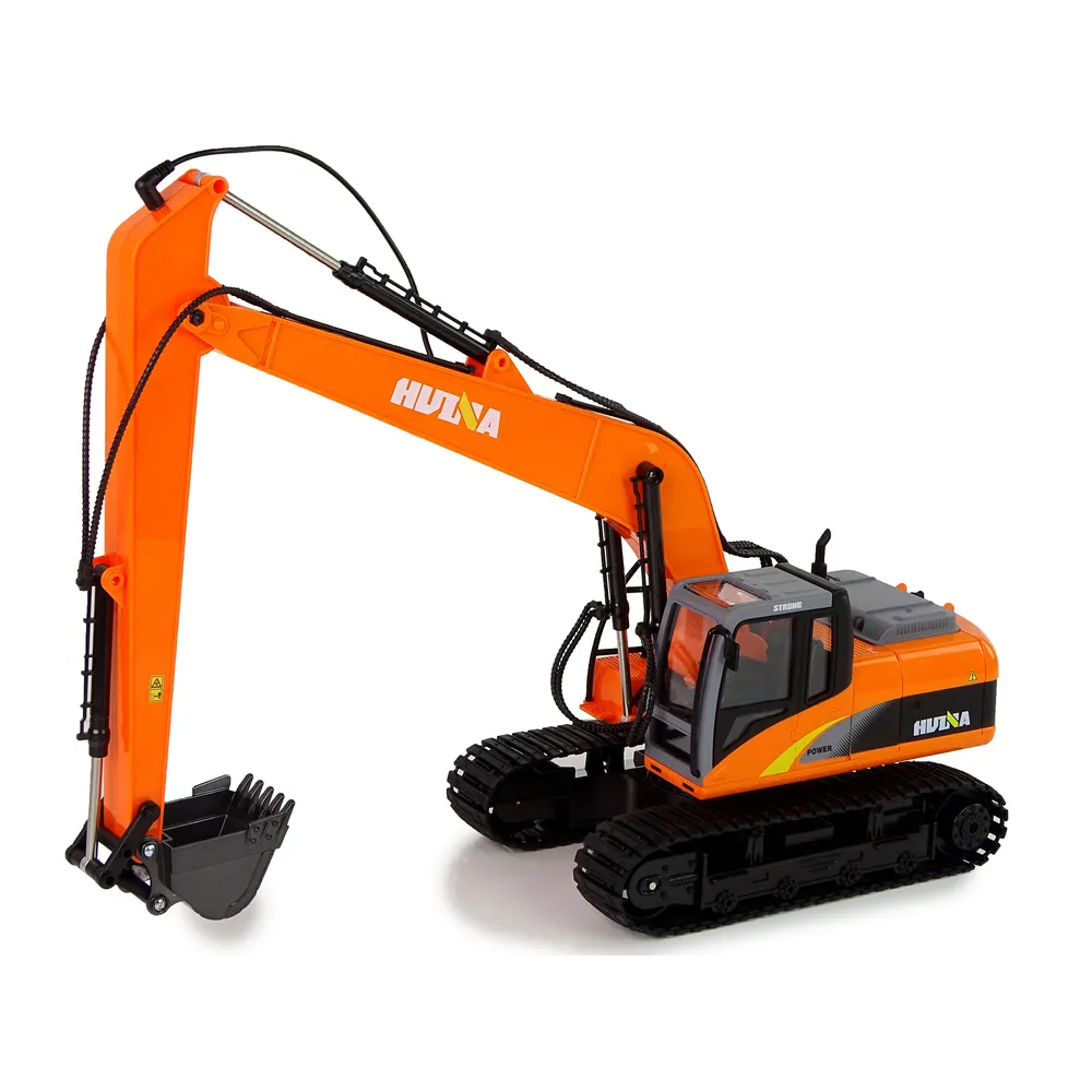 Model koparki budowlanej RC z aluminiową łyżką i funkcjami LED