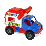 Zabawka samochód ratowniczy ConsTruck z otwartą naczepą