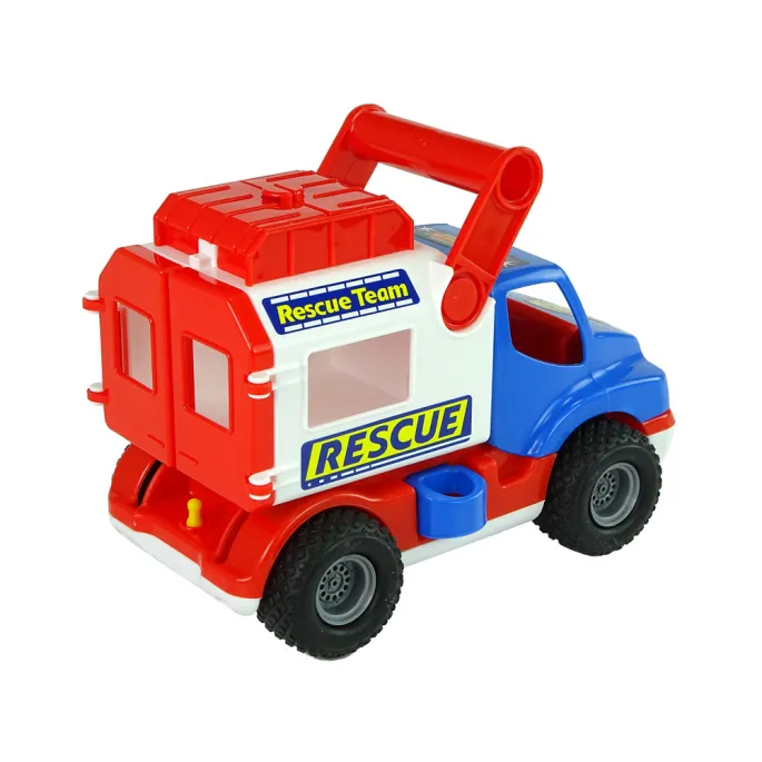 Widok detali samochodu ratowniczego ConsTruck Polesie