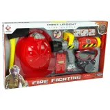 Zestaw Straż Pożarna Gaśnica Na Wodę Maska Kask Czerwony