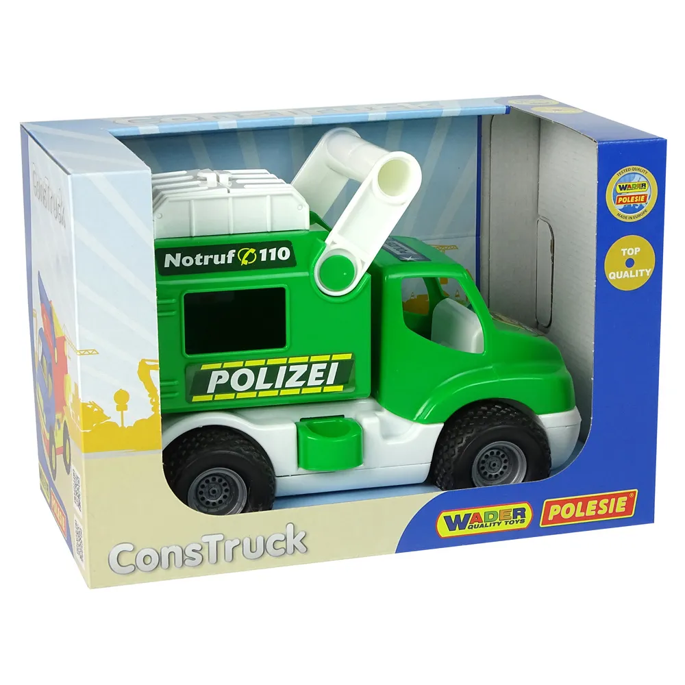 Solidny samochód policyjny dla dzieci powyżej 1 roku życia marki Polesie