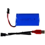 Zestaw z samochodem RC, pilotem, akumulatorem i ładowarką