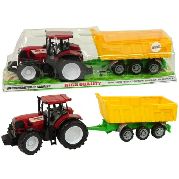 Żółty traktor wywrotka zabawkowa o długości 50 cm do zabawy dla dzieci