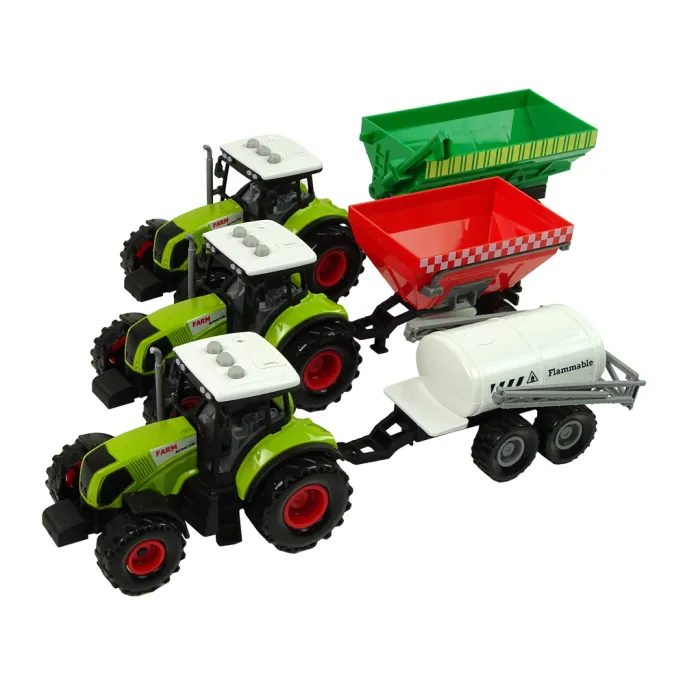 Zestaw zabawkowych maszyn rolniczych dla małego fana farmy