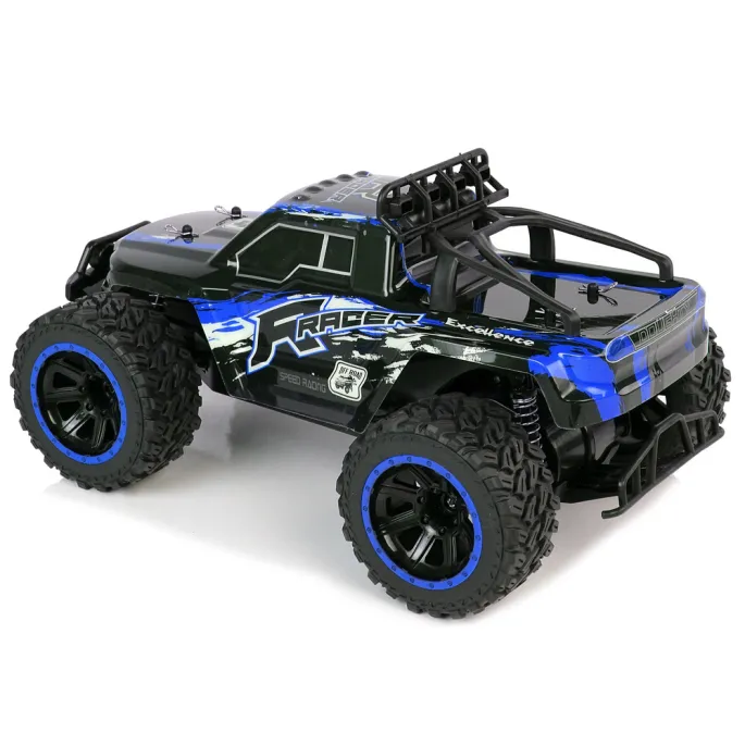 Solidne auto R/C z gumowymi kołami do jazdy w trudnym terenie