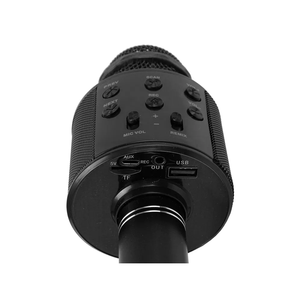 Wszechstronny mikrofon karaoke z funkcją nagrywania i Bluetooth