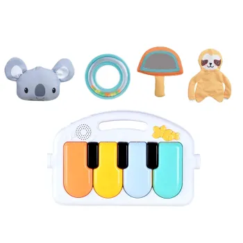 Zestaw edukacyjny z miękką matą, pluszowymi zawieszkami i pianinkiem