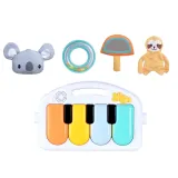 Zestaw edukacyjny z miękką matą, pluszowymi zawieszkami i pianinkiem