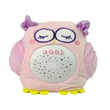 Kolorowa sowa lampka nocna z melodiami i projekcją gwiazd