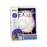 Miękka sówka z projektorem gwiazd – idealna lampka nocna dla dziecka