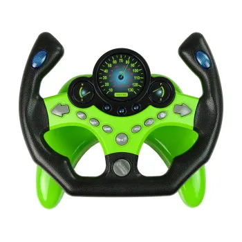 Zestaw Kierowcy Kierownica Kluczyki Dźwięk Światła Zielony