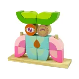 Zestaw kreatywnych klocków drewnianych sowa przestrzenna układanka