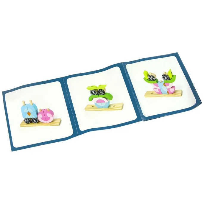 Bezpieczna drewniana układanka sowa wspierająca rozwój manualny dziecka