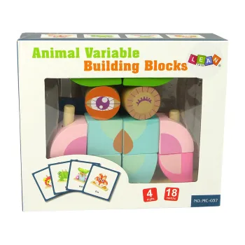 Przestrzenna układanka 3D sowa z kolorowych drewnianych elementów