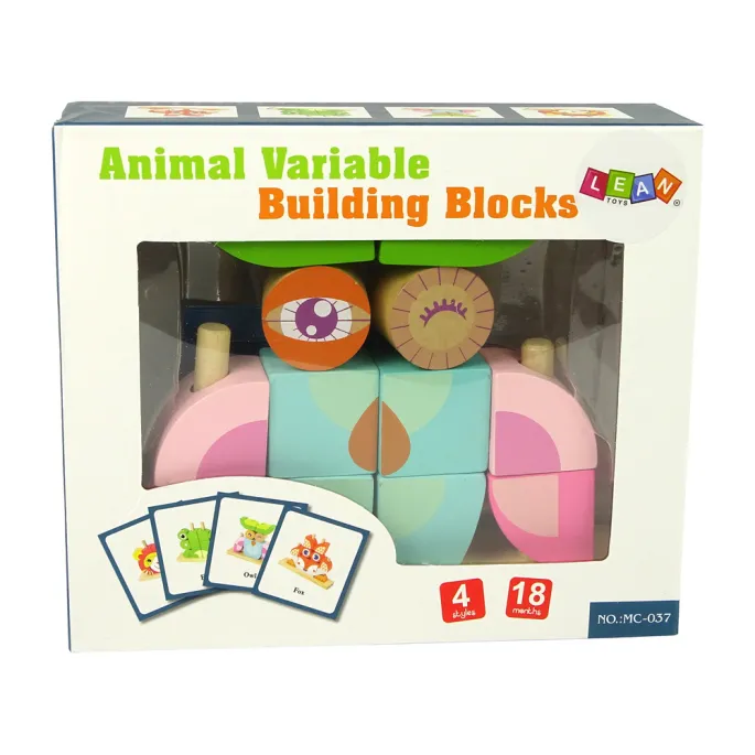 Przestrzenna układanka 3D sowa z kolorowych drewnianych elementów