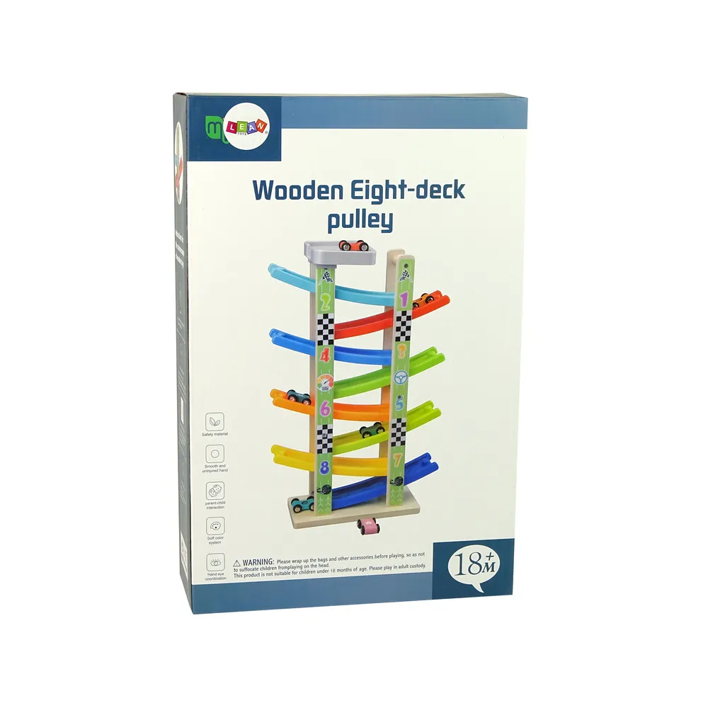 edukacyjna zjeżdżalnia samochodowa 8 poziomów dla najmłodszych