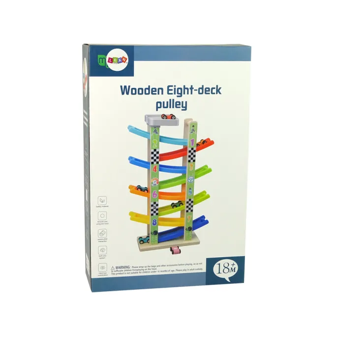 edukacyjna zjeżdżalnia samochodowa 8 poziomów dla najmłodszych