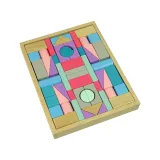 Zestaw klocków w pastelowych kolorach idealny na prezent dla dziecka