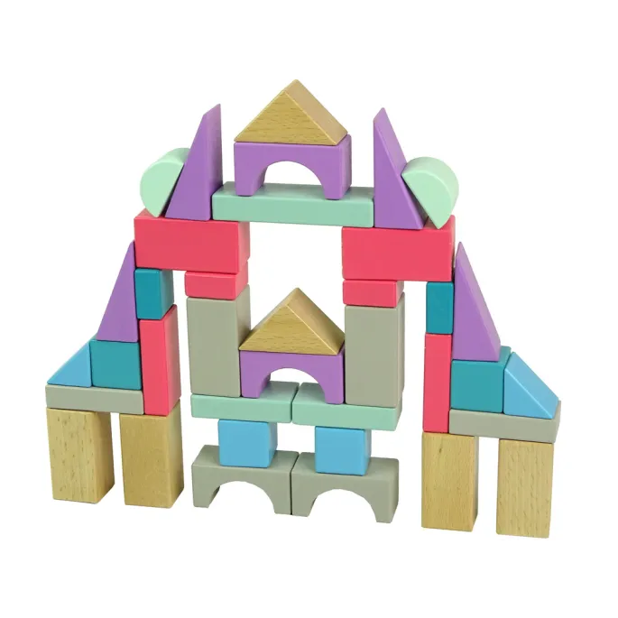 Kreatywny zestaw drewnianych klocków rozwijający wyobraźnię