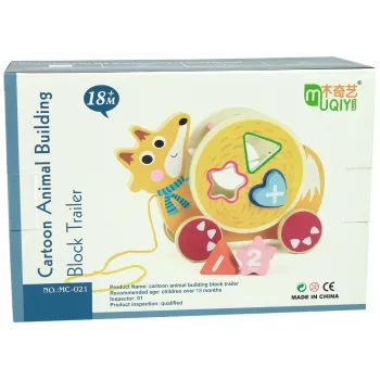 Bezpieczny jeżyk drewniany z sorterem, rozwijający motorykę dziecka