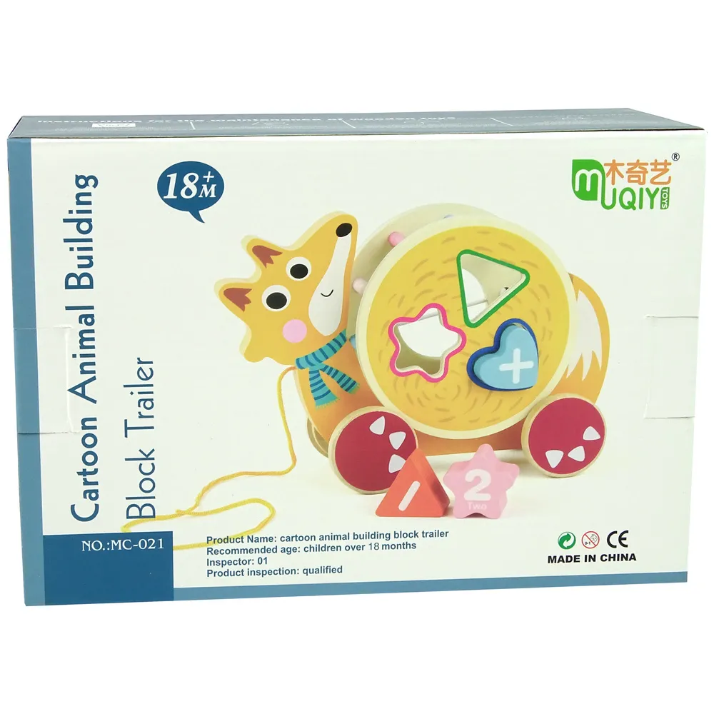 Bezpieczny jeżyk drewniany z sorterem, rozwijający motorykę dziecka