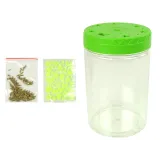 Słoik dekoracyjny z dinozaurami i światłem LED na biurku dziecka