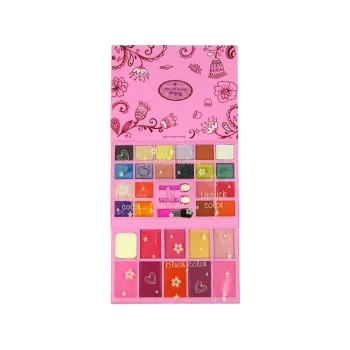 Kosmetyki dziecięce z cieniami, różami i szminkami w prezentowym opakowaniu