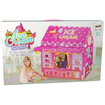 Kolorowy namiot dziecięcy ice cream z okienkiem i torbą do przenoszenia