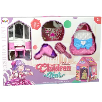 Namiot dla dzieci do kreatywnej zabawy, różowy z akcesoriami