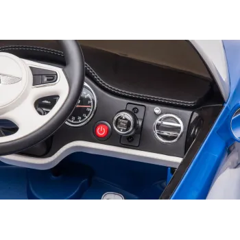 Przód niebieskiego auta dla dzieci Bentley Mulsanne z dużymi reflektorami