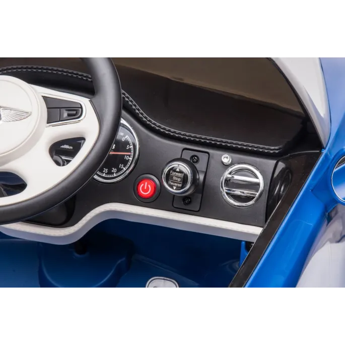 Przód niebieskiego auta dla dzieci Bentley Mulsanne z dużymi reflektorami