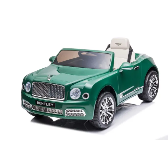 Dziecięcy pojazd elektryczny Bentley Mulsanne na zielonym tle