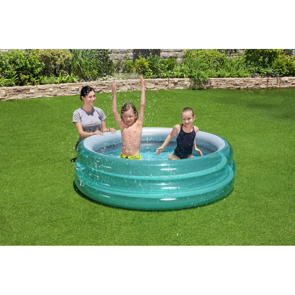 Letni relaks w rodzinnym basenie dmuchanym o pojemności 697 litrów