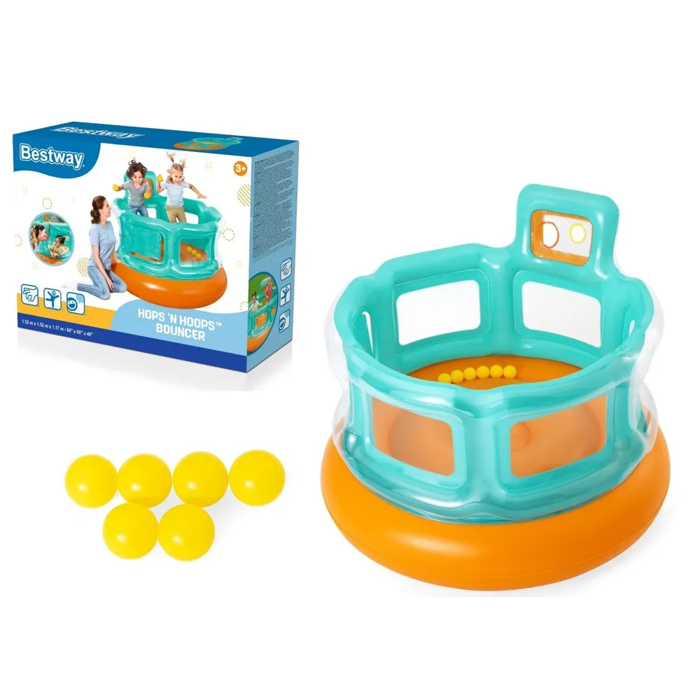 Dmuchana trampolina Bestway dla dzieci do ogrodu 152x117 cm