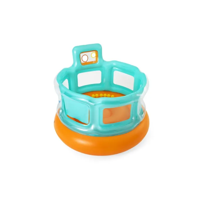 Bezpieczna dmuchana trampolina z piłeczkami dla najmłodszych