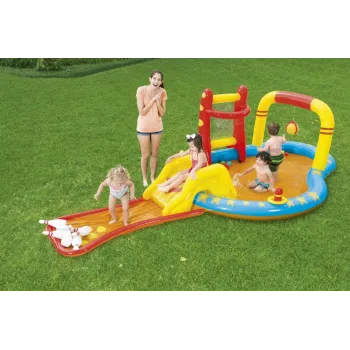 Plac zabaw Bestway z ringami do rzucania i basenem ogrodowym