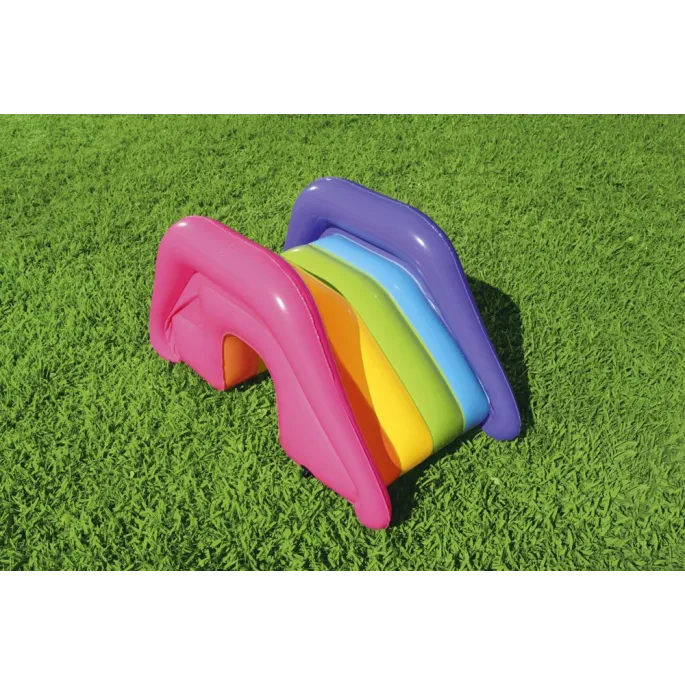 Plac zabaw Bestway Wyspa w intensywnych kolorach na tle zieleni