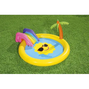 Zjeżdżalnia dmuchana i basen w jednym zestawie dla małych odkrywców