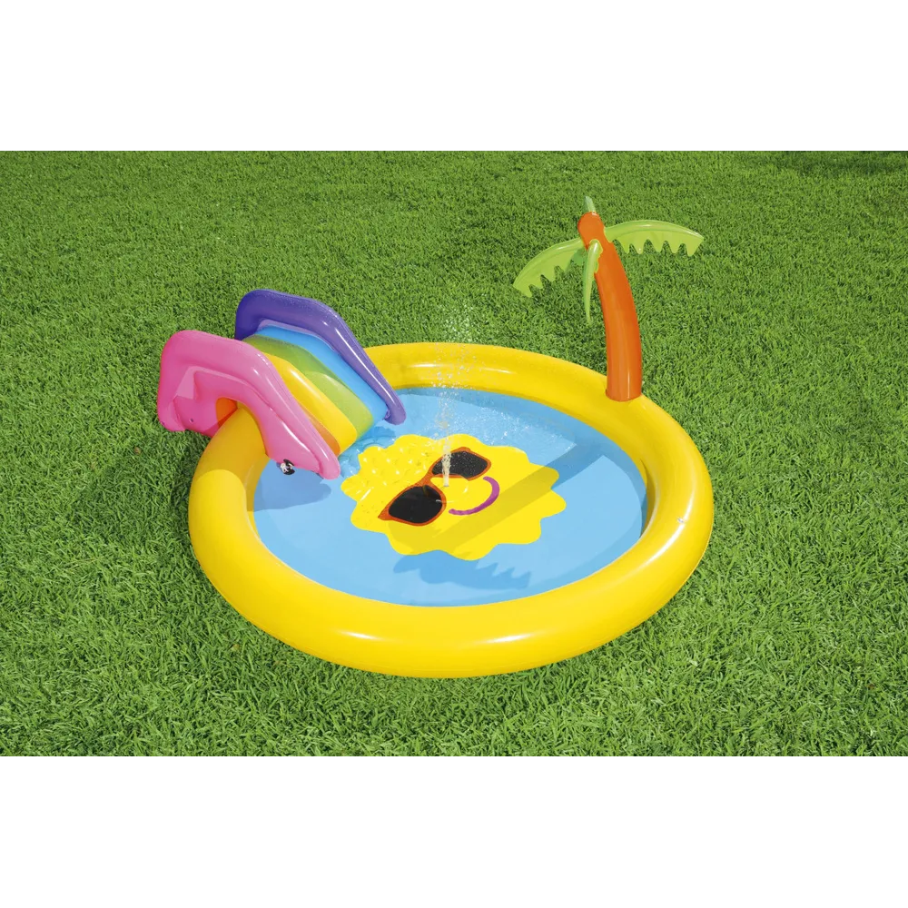 Zjeżdżalnia dmuchana i basen w jednym zestawie dla małych odkrywców