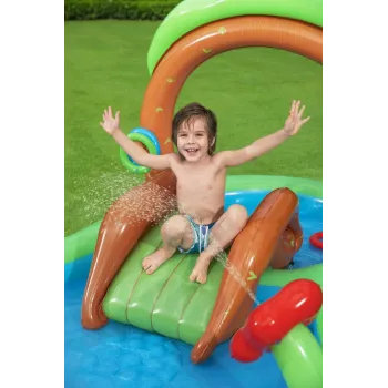 Kolorowa zjeżdżalnia dmuchana do basenu dla dzieci Bestway 295 x 199 cm