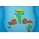 duży basen ogrodowy z dodatkami dla kilku dzieci