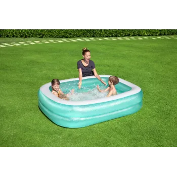 Estetyczny, niebieski basen dmuchany Bestway z akcesoriami